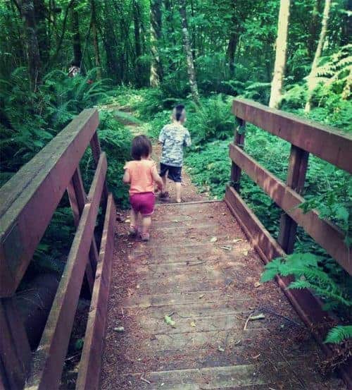 Children explore trails at Camp Wa-Ri-Ki