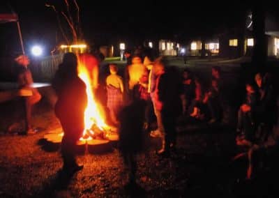 Campfire at Camp Wa-Ri-Ki Nature Days Overnighter